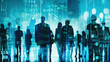 © Chatchanan - Diverse group of employees and digital technology merging to showcase human resources management strategies