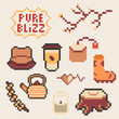 © Helixter - autumn object bundle pixel art for your design