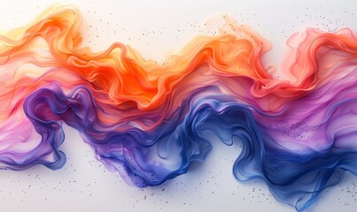 Wall Mural - A colorful, flowing piece of fabric with a rainbow of colors