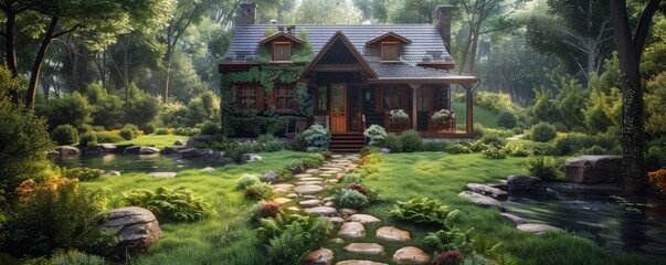 Cottage with a charming yard.