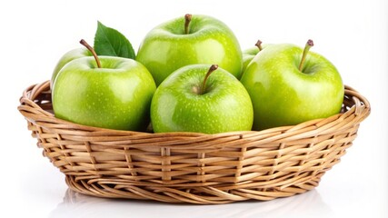 A basket of green apples