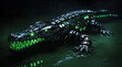 Modern Robot Crocodile Crafted Like a Lurking Predator in Action