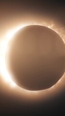Wall Mural - abstract full solar eclipse on scientific black background. the moon mostly covers the visible sun c