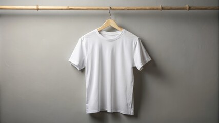 Poster - A white shirt hanging on a clothesline