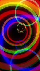 Wall Mural - rotating rainbow swirl. seamless loop. psychedelic tunnel multicolored trip. computer generated abst