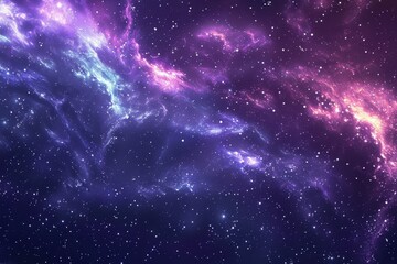 Wall Mural - Glowing Nebula and Stars in Deep Space