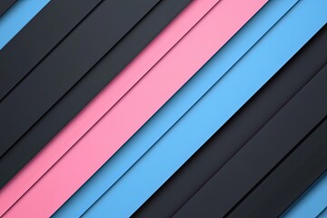 Canvas Print - A black and pink striped background with pink and blue stripes