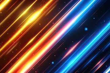 Poster - A colorful, glowing line drawing of a starry sky. The colors are bright and vibrant, creating a sense of energy and excitement. The image is abstract and open to interpretation