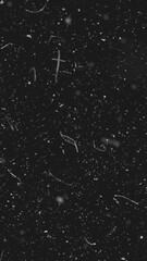 Wall Mural - realistic dust particles on dark background. abstract animation. white and glow dust particle abstra