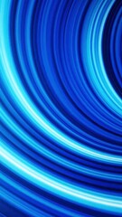 Wall Mural - tunnel animation. abstract background of blue light bands movement in three-dimensional tunnel anima