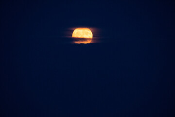 Wall Mural - full moon peeking from behind clouds