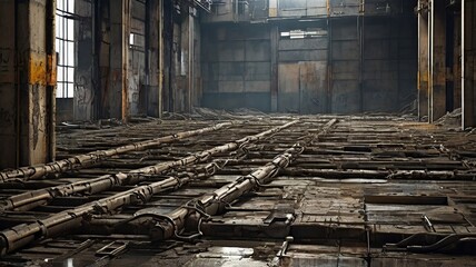 Wall Mural - old abandoned factory