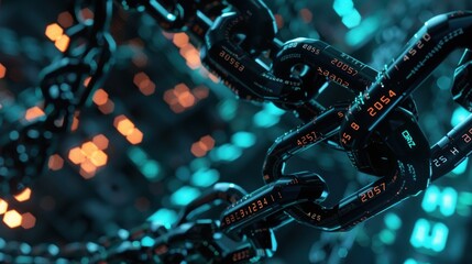Cybernetic Chain with Digital Numbers