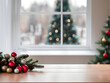 © Nyetock - Table space in front of defocused window sill with christmas tree