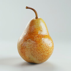 pear fruit food fresh ripe juicy organic healthy nature single yellow stem closeup natural sweet raw whole botany 