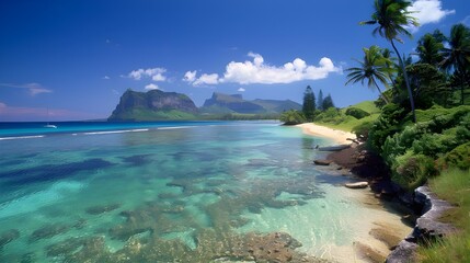 tropical island in the sea