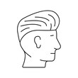 © sevector - pompadour hairstyle male line icon vector. pompadour hairstyle male sign. isolated contour symbol black illustration