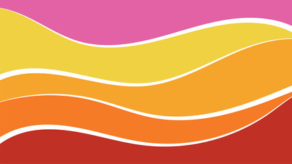 Wall Mural - abstract orange yellow pink red wave pattern background