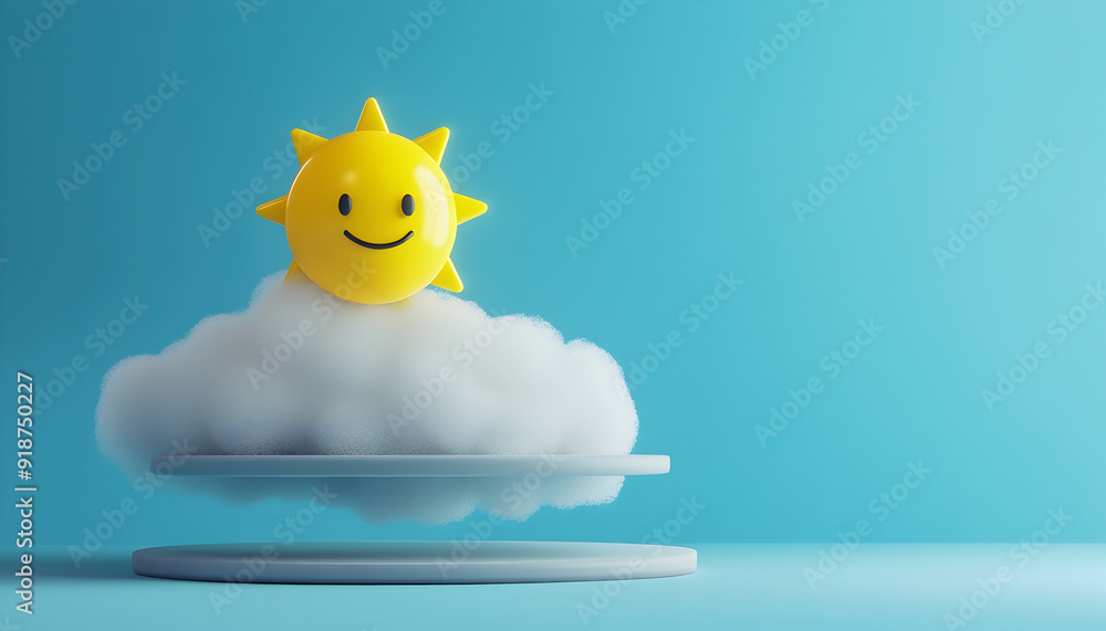 Life balance between happiness and sadness depicted with a sunny ...