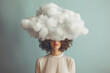 © Nacci - Woman with head in clouds, symbol of confusion and introspection