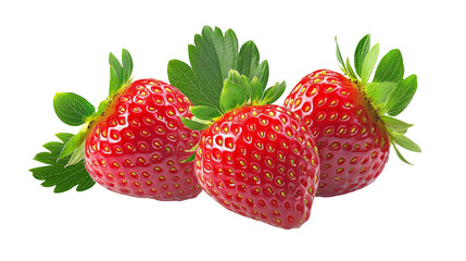 bunch of strawberry isolated on white background