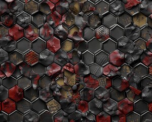 Wall Mural - a close up of a wall with many different colors and textures. ai.