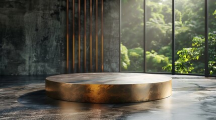 Fototapete - Product presentation podium pedestal 3D Render : Generative AI
