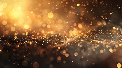 Fototapete - Elegant beige bokeh abstract background Delicate blurred wallpaper texture Template with defocused bokeh lights and copy space for business website design Banner social media advertisi : Generative AI