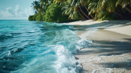 Wall Mural - Maldives Islands Ocean Tropical Beach : Generative AI