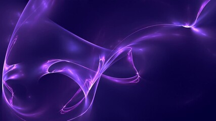 Abstract paranormal purple energy lightning loop. Fractal art.