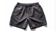 © lapeepon - Black shorts pant with pockets and elastic waistband, fashion, clothing, bottoms, sportswear, comfortable, casual, summer, black
