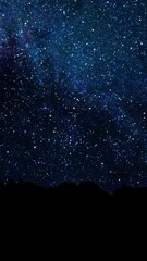 Wall Mural - milky way, trail star galaxy and stars moving across night sky. abstract night sky background with s