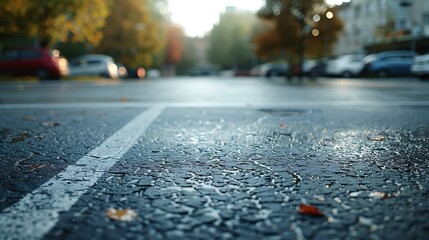 Poster - parking lot in city park : Generative AI