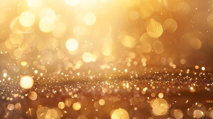 Fototapete - Elegant beige bokeh abstract background Delicate blurred wallpaper texture Template with defocused bokeh lights and copy space for business website design Banner social media advertisi : Generative AI