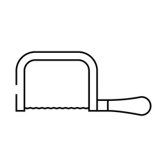 Wall Mural - coping saw line icon vector. coping saw sign. isolated contour symbol black illustration