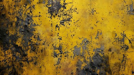Fototapete - Abstract yellow background with texture Grunge textures and backgrounds Perfect background with space Vintage Retro Aged Dirt Grain : Generative AI