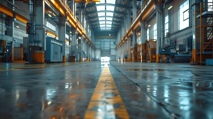 Poster - Large factory workshop space building : Generative AI