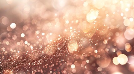 Fototapete - Elegant beige bokeh abstract background Delicate blurred wallpaper texture Template with defocused bokeh lights and copy space for business website design Banner social media advertisi : Generative AI