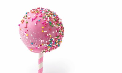 Wall Mural - Cake pop on white background