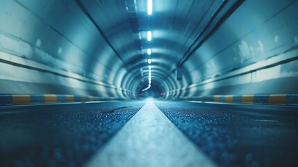Poster - Very long tunnel pedestrian crossing : Generative AI