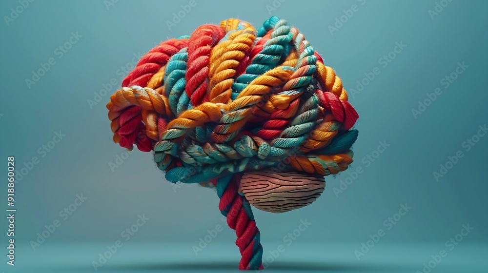 Стоковое фото «Mental Health Spectrum as a Tangled brain of diverse ...