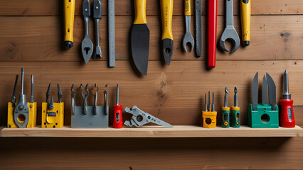 Mechanic tool set vector. Construction tools for home repairs isolated on a white background
