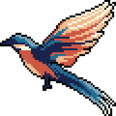 Poster - pixel art of beautiful bird pet