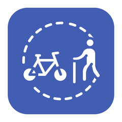 Sticker - Outdoor Recreation icon vector image. Can be used for Elderly Care.