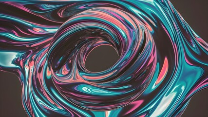 Wall Mural - abstract iridescent background design, 3d render
