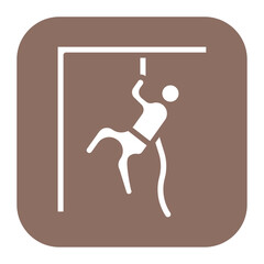 Canvas Print - Rappel icon vector image. Can be used for Rock Climbing.