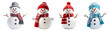 © Newton - Collection set of snowman isolated on transparent background
