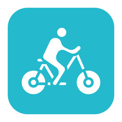 Canvas Print - Cycling icon vector image. Can be used for Fitness.