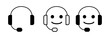 © Subhan - Headphone icon set. Headset icon symbols