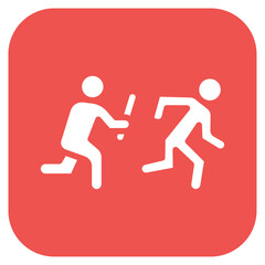 Sticker - Relay Race icon vector image. Can be used for Track and Field.